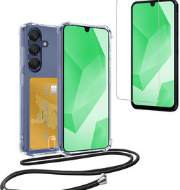 BASEY. BASEY. Samsung Galaxy A16 Hoesje Pashouder met Koord Met Screenprotector