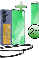 BASEY. BASEY. Samsung Galaxy A16 Hoesje Pashouder met Koord Met 2x Screenprotector