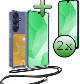 BASEY. BASEY. Samsung Galaxy A16 Hoesje Pashouder met Koord Met 2x Screenprotector