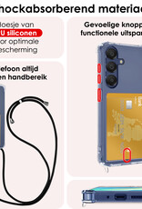NoXx NoXx Samsung Galaxy A16 Hoesje Pashouder met Koord Met 2x Screenprotector
