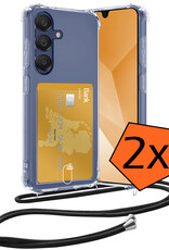 Nomfy Nomfy Samsung Galaxy A16 Hoesje Pashouder met Koord - 2 PACK