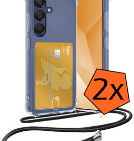 Nomfy Nomfy Samsung Galaxy A16 Hoesje Pashouder met Koord - 2 PACK