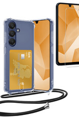 Nomfy Nomfy Samsung Galaxy A16 Hoesje Pashouder met Koord Met Screenprotector