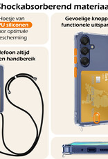 Nomfy Nomfy Samsung Galaxy A16 Hoesje Pashouder met Koord Met Screenprotector