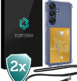 Forterra Forterra Samsung Galaxy A16 Hoesje Pashouder met Koord - 2 PACK