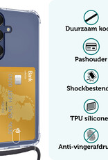 Forterra Forterra Samsung Galaxy A16 Hoesje Pashouder met Koord Met 2x Screenprotector