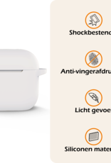 Nomfy Nomfy Siliconen Hoesje Voor Apple AirPods 4 - Wit