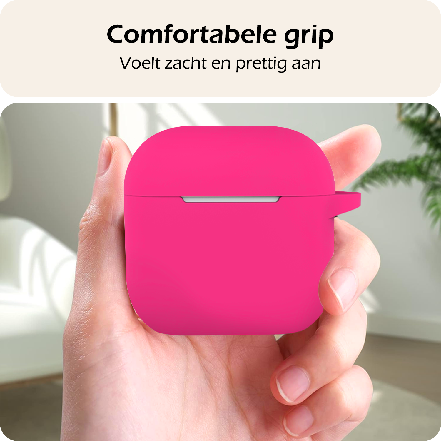 Nomfy Nomfy Siliconen Hoesje Voor Apple AirPods 4 - Roze
