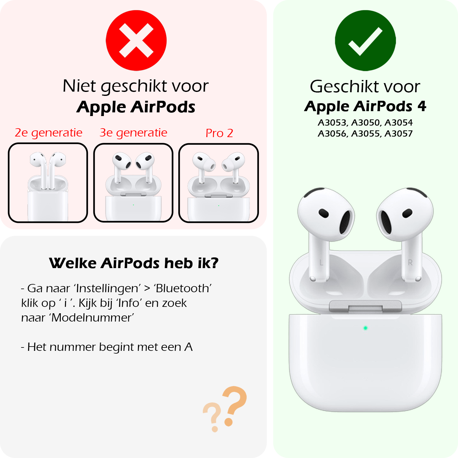 Nomfy Nomfy Siliconen Hoesje Voor Apple AirPods 4 - Grijs