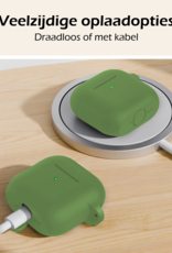 Nomfy Nomfy Siliconen Hoesje Voor Apple AirPods 4 - Donkergroen