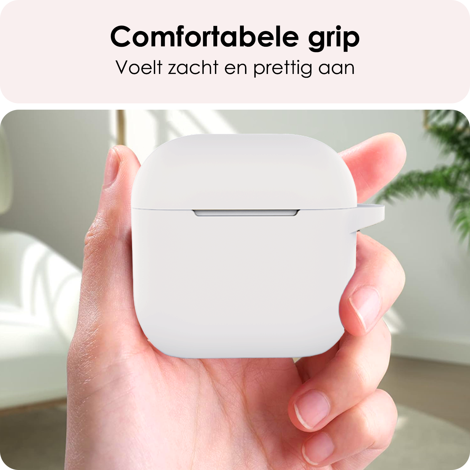 NoXx NoXx Siliconen Hoesje Voor Apple AirPods 4 - Wit