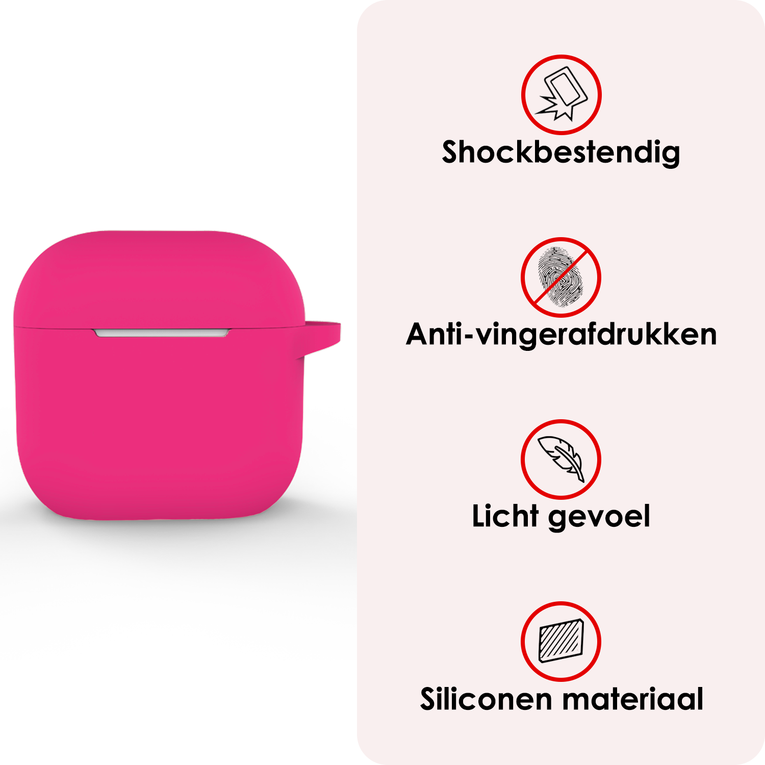 NoXx NoXx Siliconen Hoesje Voor Apple AirPods 4 - Roze