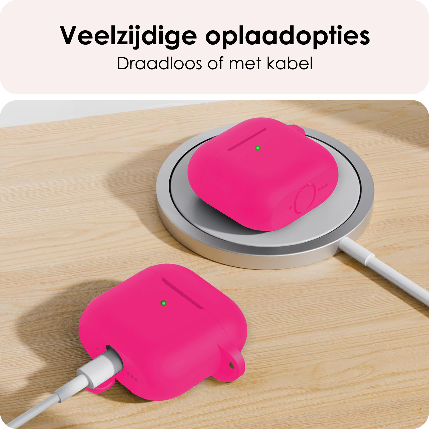 NoXx NoXx Siliconen Hoesje Voor Apple AirPods 4 - Roze