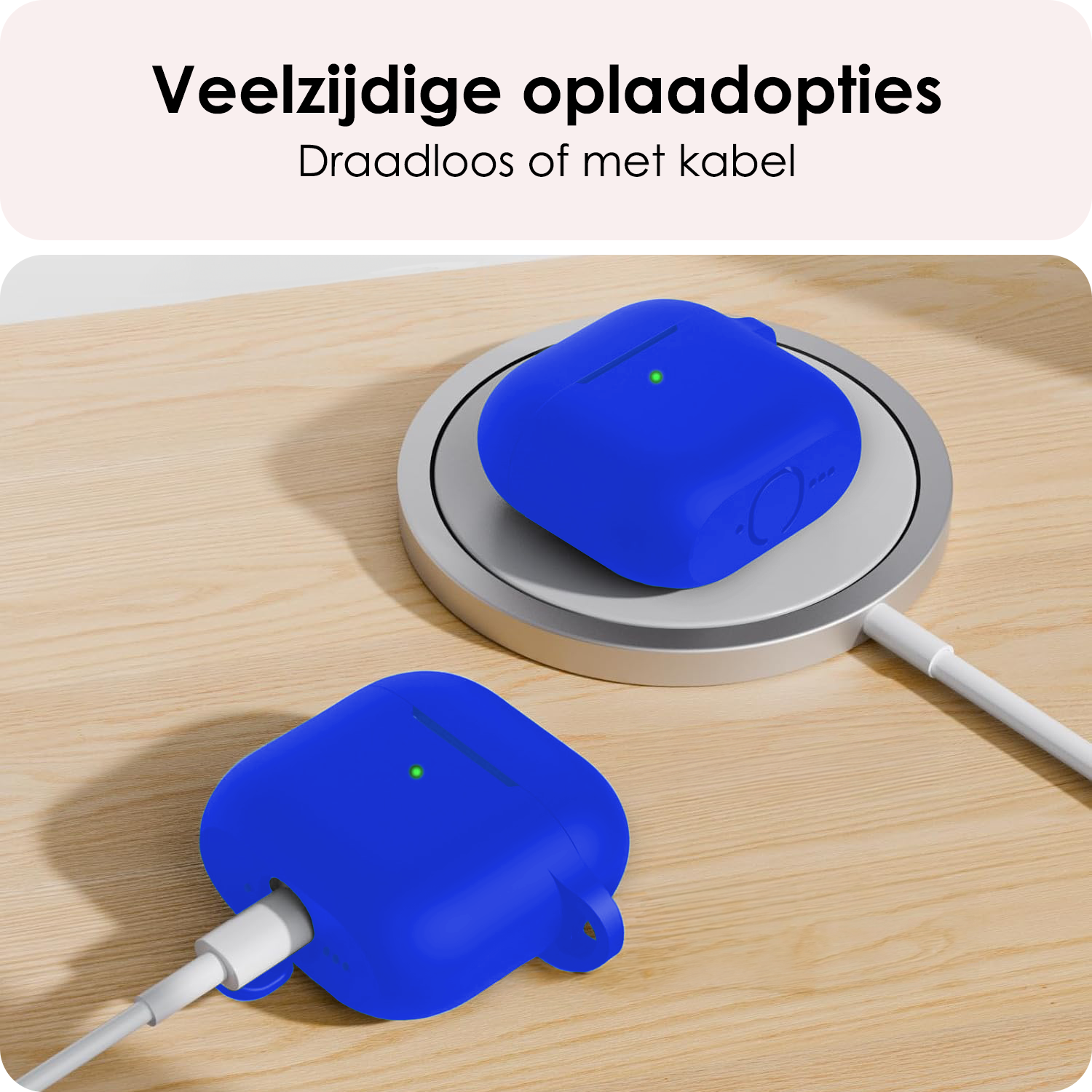 NoXx NoXx Siliconen Hoesje Voor Apple AirPods 4 - Blauw