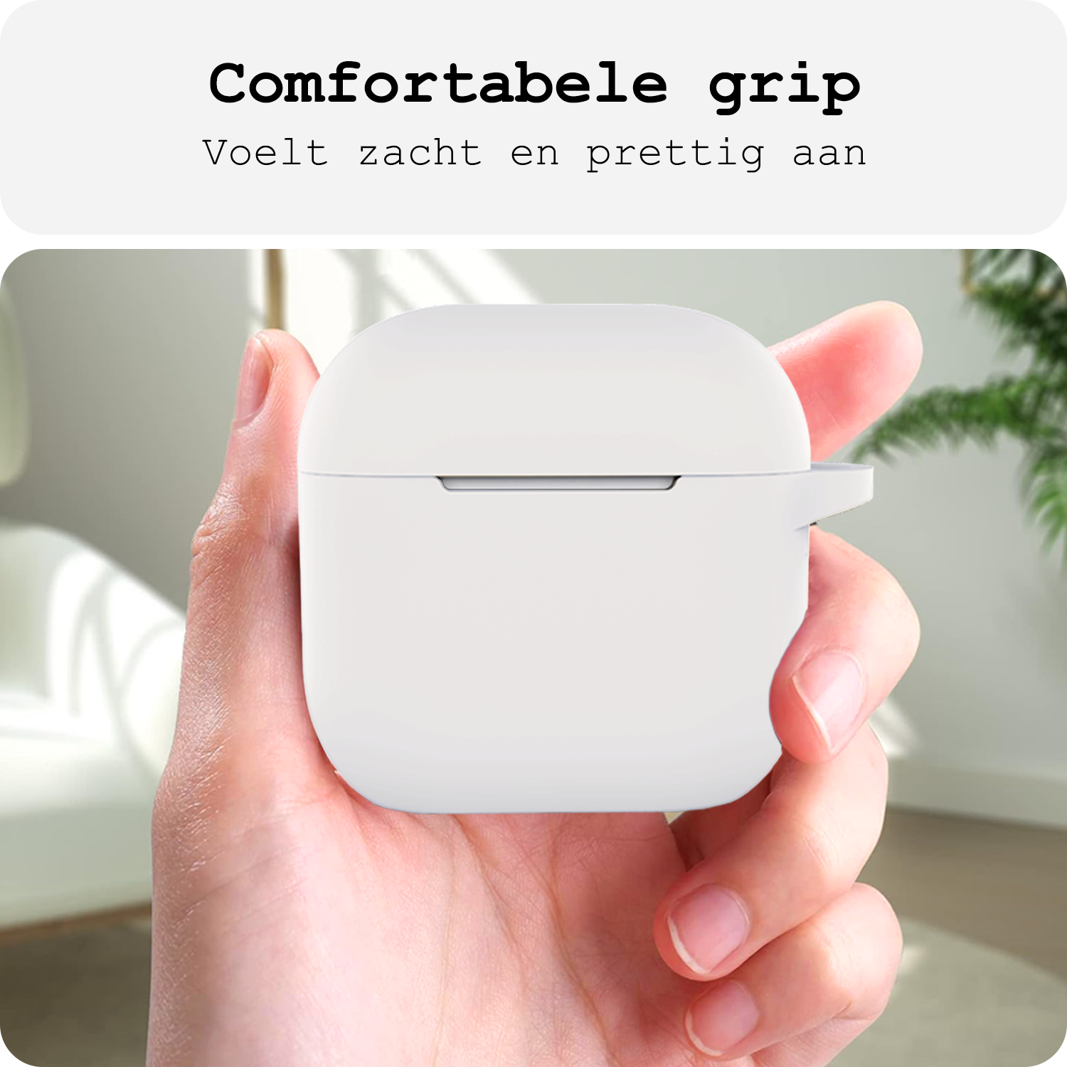 BASEY. BASEY. Siliconen Hoesje Voor Apple AirPods 4 - Wit