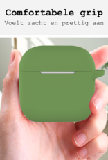 BASEY. BASEY. Siliconen Hoesje Voor Apple AirPods 4 - Donkergroen