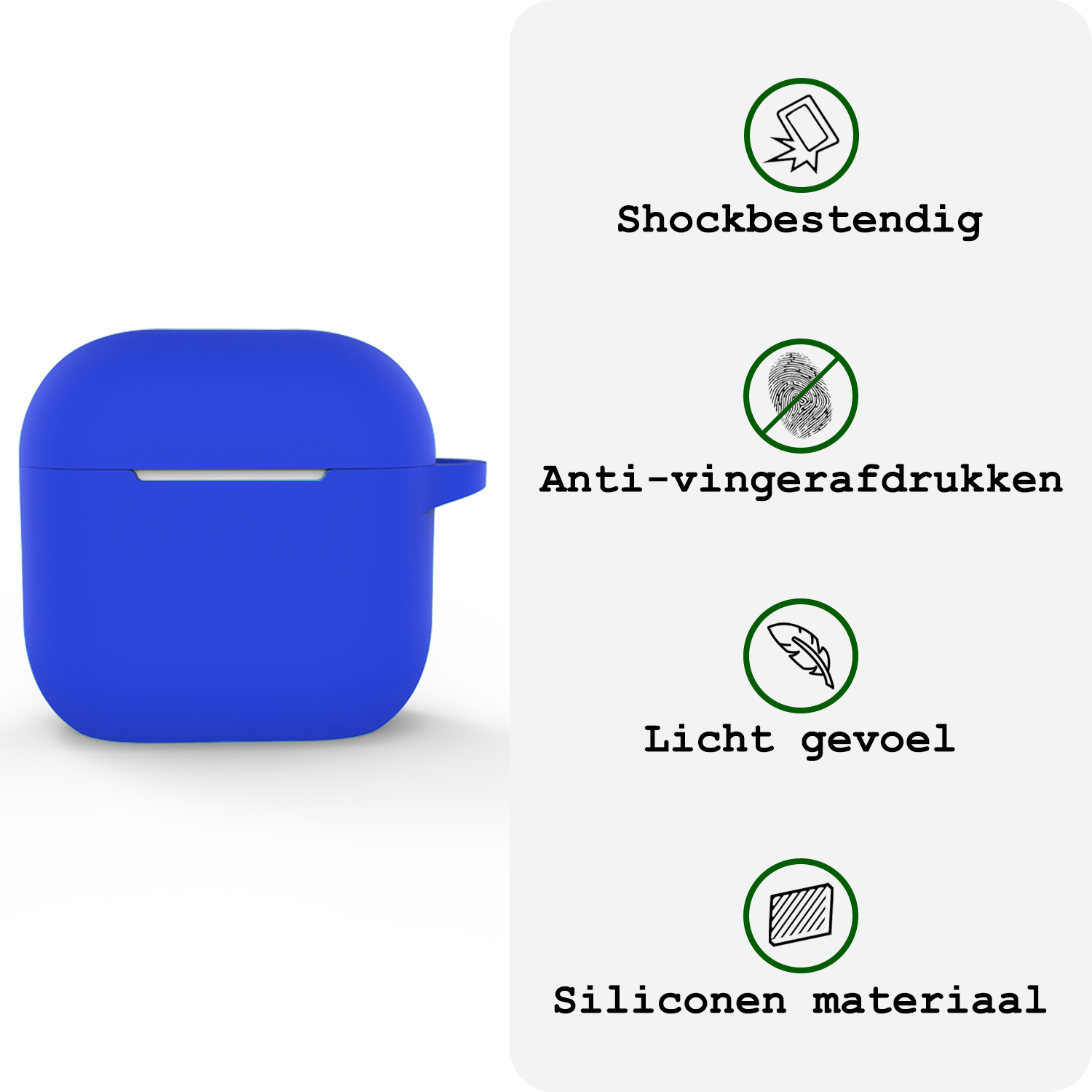 BASEY. BASEY. Siliconen Hoesje Voor Apple AirPods 4 - Blauw