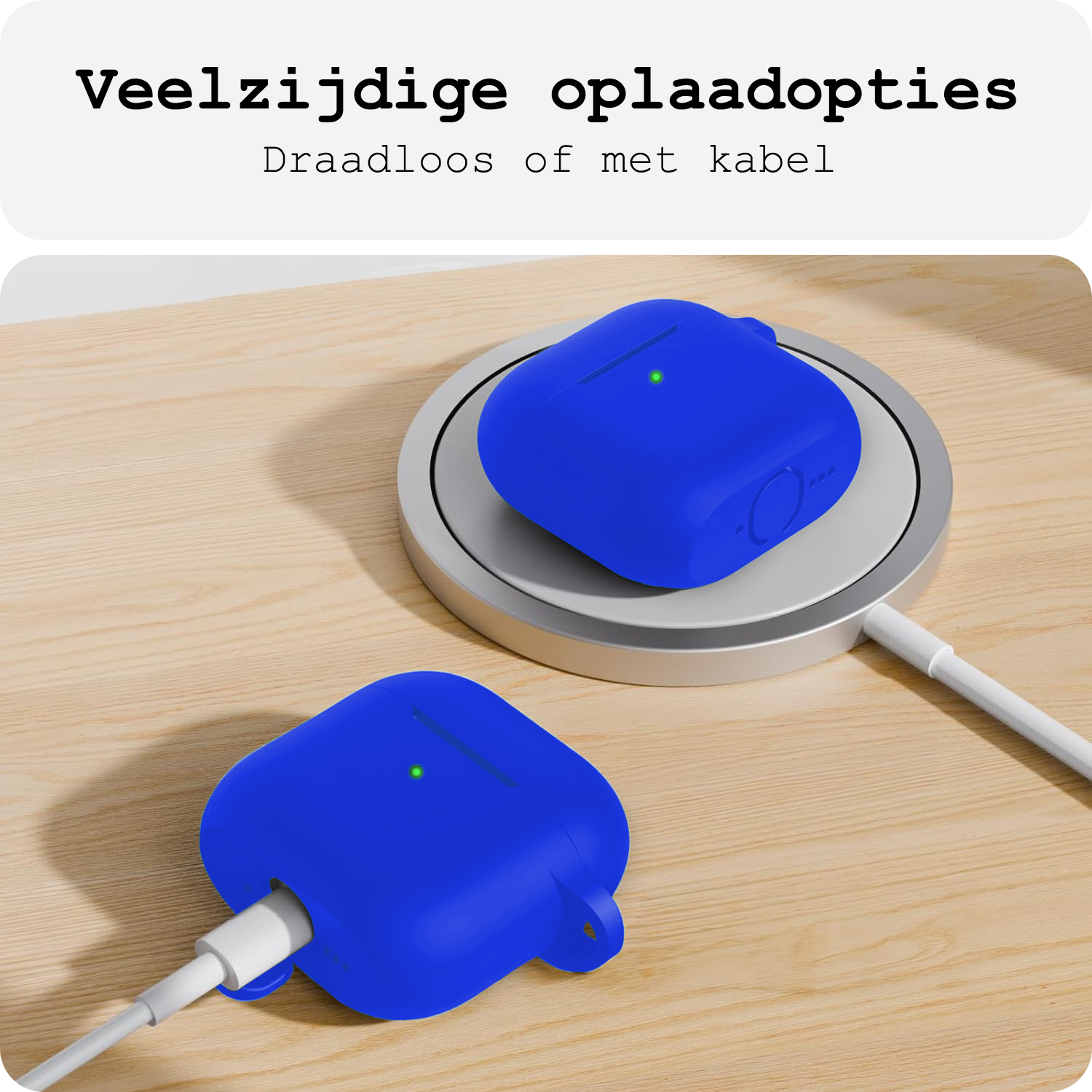 BASEY. BASEY. Siliconen Hoesje Voor Apple AirPods 4 - Blauw