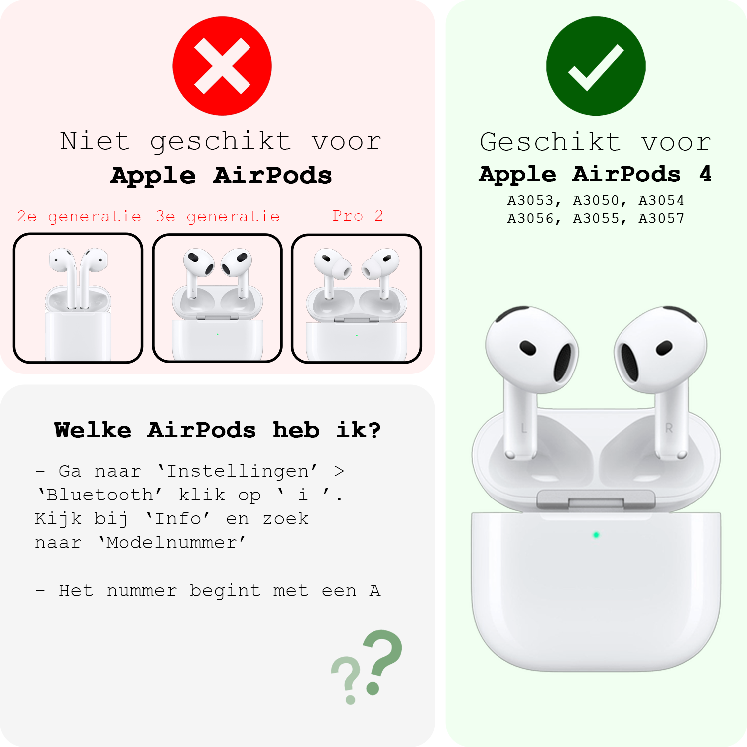 BASEY. BASEY. Siliconen Hoesje Voor Apple AirPods 4 - Blauw