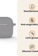 Nomfy Nomfy Siliconen Hoesje Voor Apple AirPods 4 - Grijs