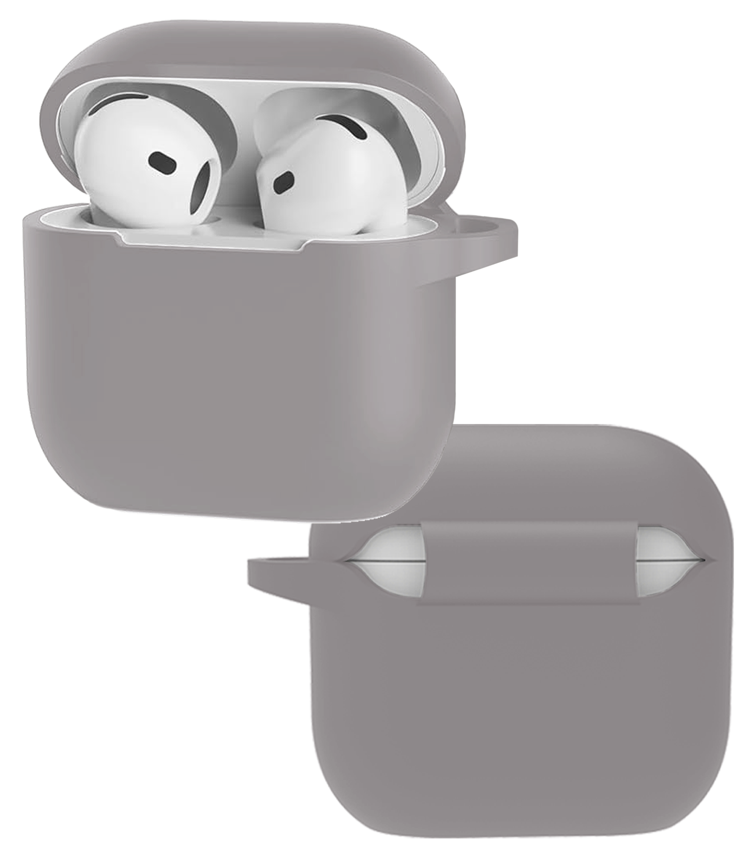 NoXx NoXx Siliconen Hoesje Voor Apple AirPods 4 - Grijs