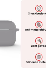 NoXx NoXx Siliconen Hoesje Voor Apple AirPods 4 - Grijs