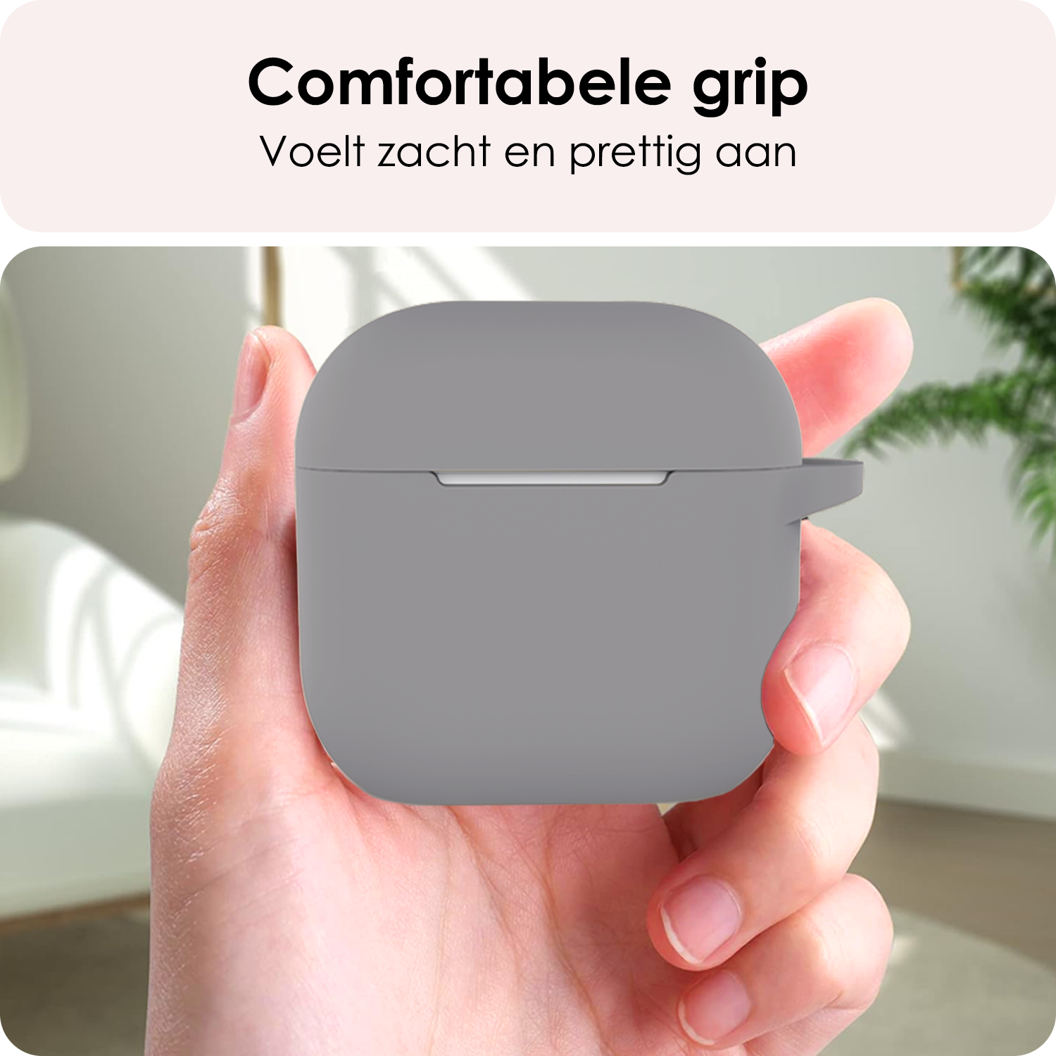 NoXx NoXx Siliconen Hoesje Voor Apple AirPods 4 - Grijs