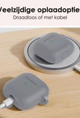 NoXx NoXx Siliconen Hoesje Voor Apple AirPods 4 - Grijs