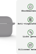 BASEY. BASEY. Siliconen Hoesje Voor Apple AirPods 4 - Grijs