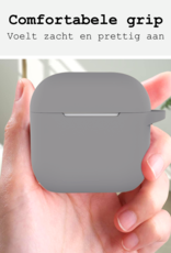 BASEY. BASEY. Siliconen Hoesje Voor Apple AirPods 4 - Grijs