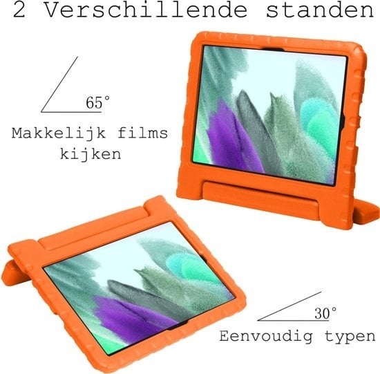 BASEY. BASEY. Samsung Galaxy Tab A7 Lite (2021) Kinderhoes met screenprotector - Oranje