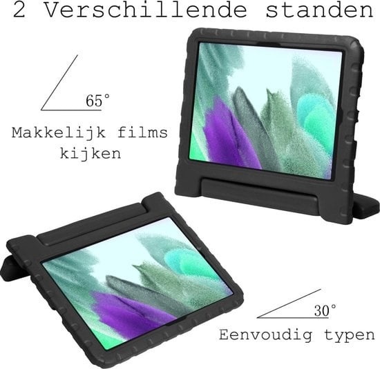 BASEY. BASEY. Samsung Galaxy Tab A7 Lite (2021) Kinderhoes met 2x screenprotector - Blauw