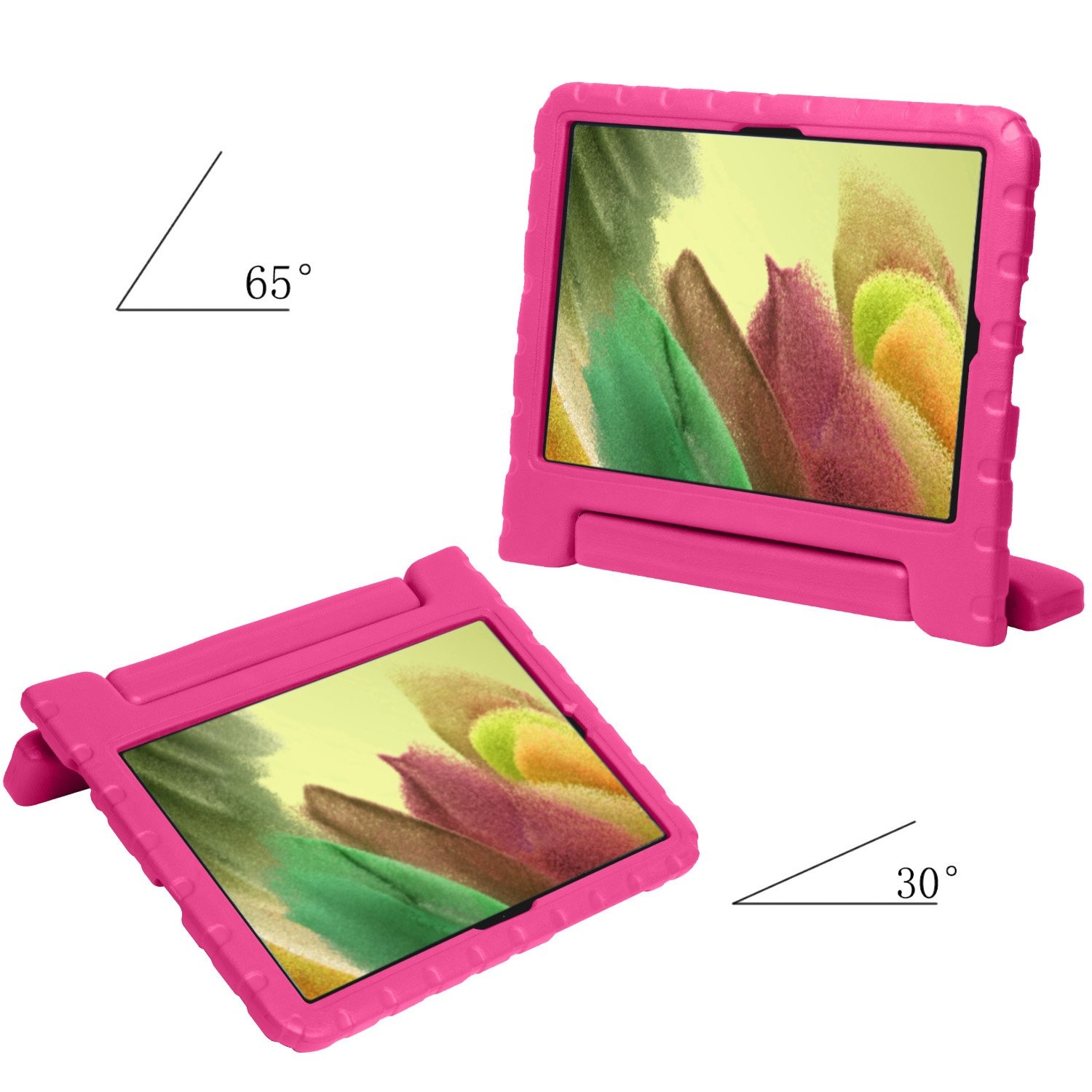 Nomfy Nomfy Samsung Galaxy Tab A7 Lite (2021) Kinderhoes met 2x screenprotector - Rood