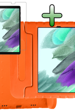 BASEY. BASEY. Samsung Galaxy Tab A7 Lite (2021) Kinderhoes met screenprotector - Oranje
