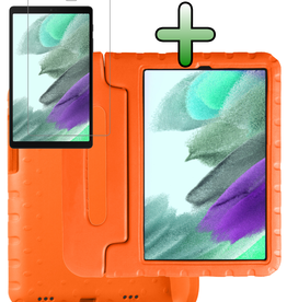 BASEY. BASEY. Samsung Galaxy Tab A7 Lite (2021) Kinderhoes met screenprotector - Oranje