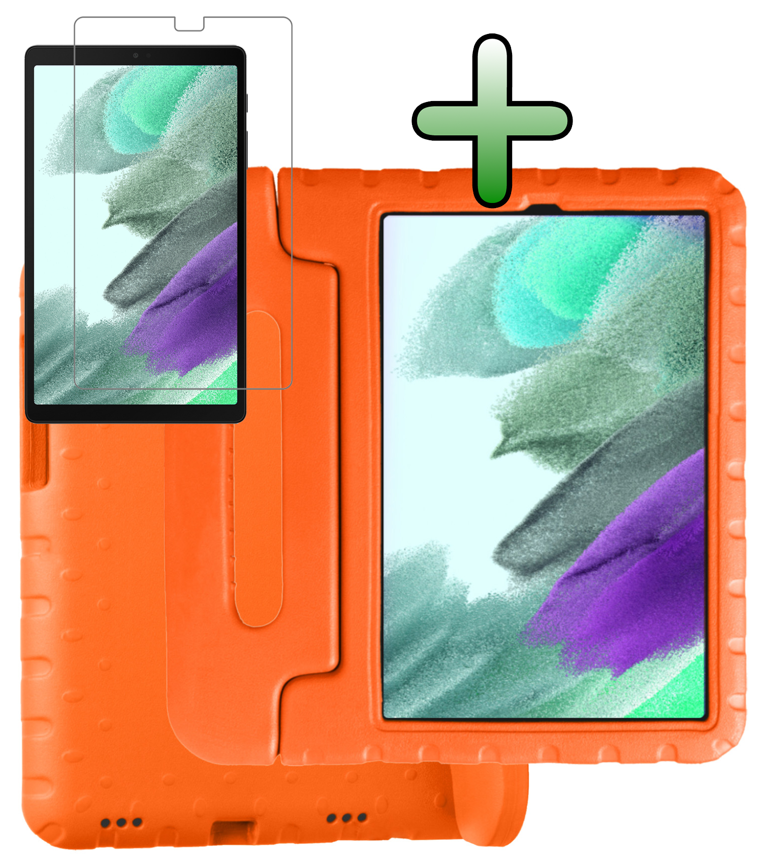 BASEY. BASEY. Samsung Galaxy Tab A7 Lite (2021) Kinderhoes met screenprotector - Oranje