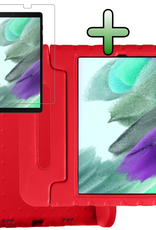 BASEY. BASEY. Samsung Galaxy Tab A7 Lite (2021) Kinderhoes met screenprotector - Rood