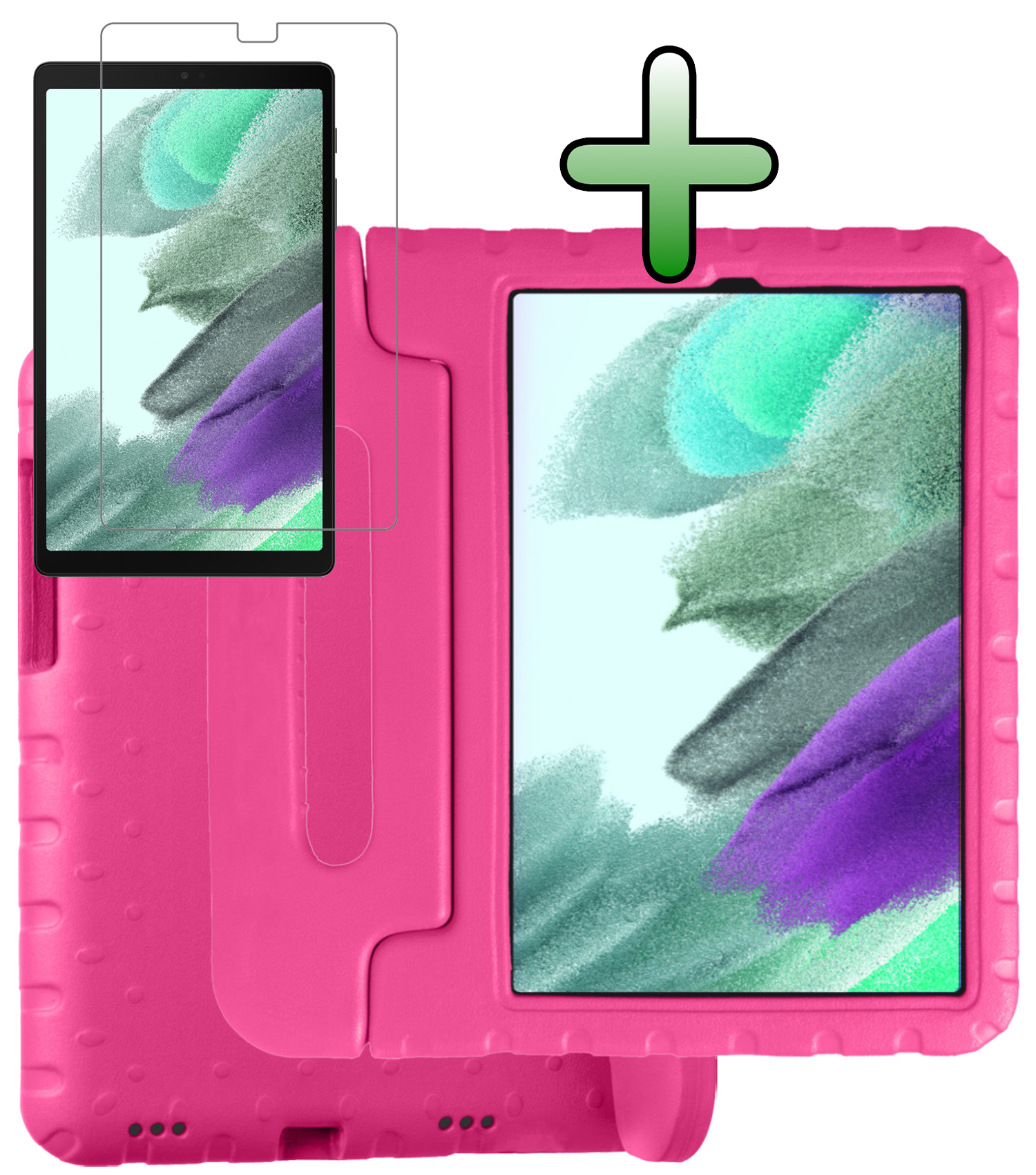 BASEY. BASEY. Samsung Galaxy Tab A7 Lite (2021) Kinderhoes met screenprotector - Roze