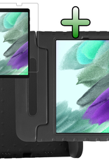 BASEY. BASEY. Samsung Galaxy Tab A7 Lite (2021) Kinderhoes met screenprotector - Zwart