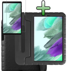 BASEY. BASEY. Samsung Galaxy Tab A7 Lite (2021) Kinderhoes met screenprotector - Zwart