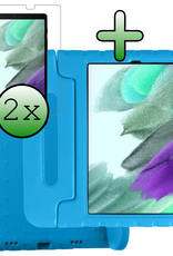 BASEY. BASEY. Samsung Galaxy Tab A7 Lite (2021) Kinderhoes met 2x screenprotector - Groen