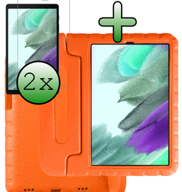 BASEY. BASEY. Samsung Galaxy Tab A7 Lite (2021) Kinderhoes met 2x screenprotector - Oranje