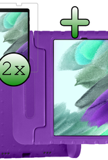 BASEY. BASEY. Samsung Galaxy Tab A7 Lite (2021) Kinderhoes met 2x screenprotector - Paars