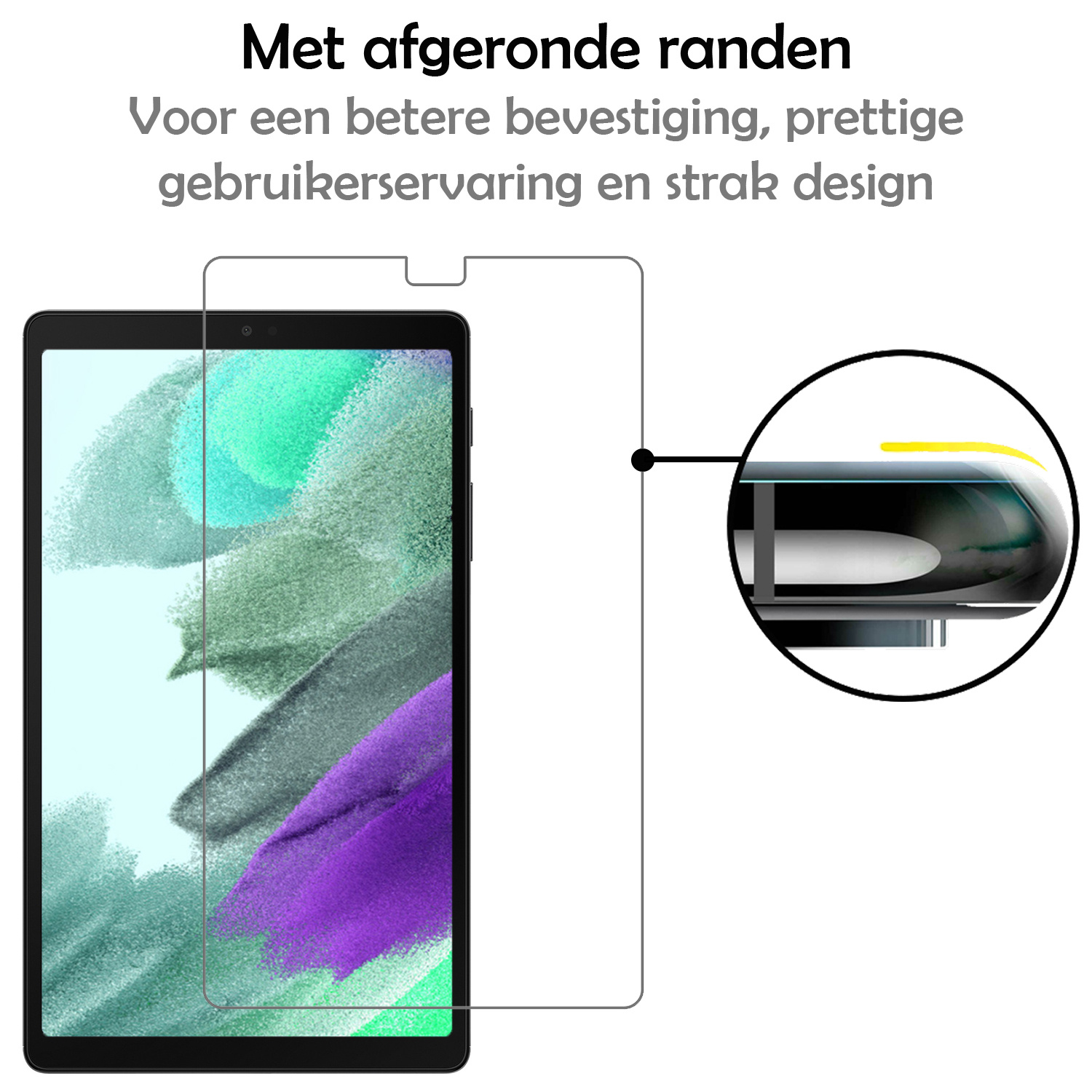 BASEY. BASEY. Samsung Galaxy Tab A7 Lite (2021) Kinderhoes met 2x screenprotector - Rood