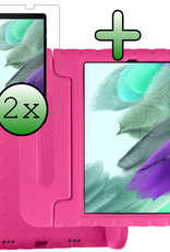BASEY. BASEY. Samsung Galaxy Tab A7 Lite (2021) Kinderhoes met 2x screenprotector - Rood