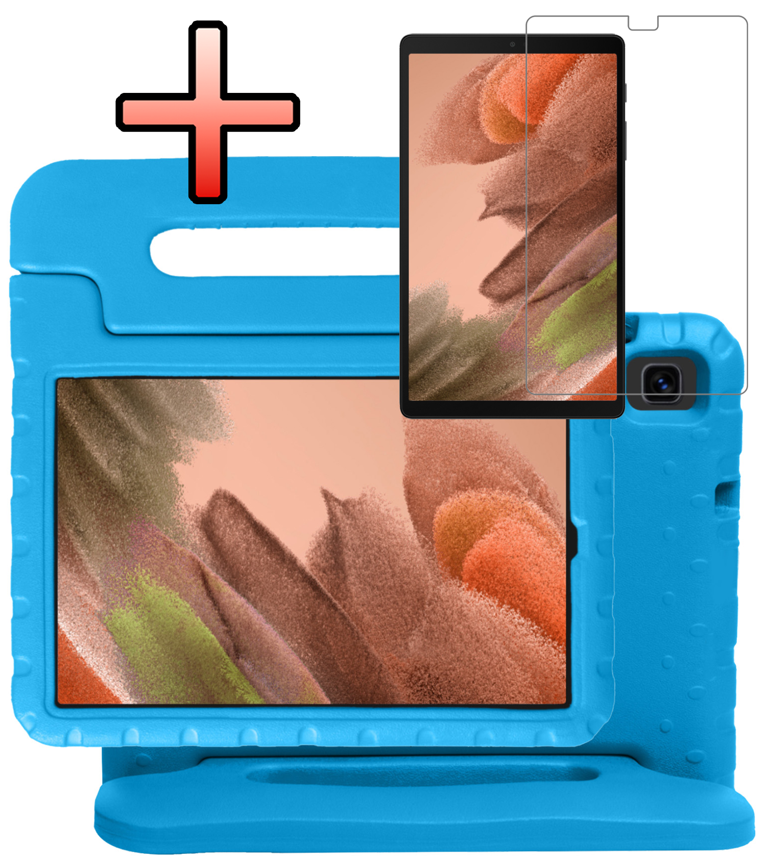 NoXx NoXx Samsung Galaxy Tab A7 Lite (2021) Kinderhoes met screenprotector - Groen