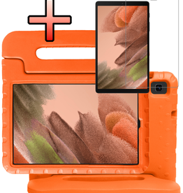 NoXx NoXx Samsung Galaxy Tab A7 Lite (2021) Kinderhoes met screenprotector - Oranje