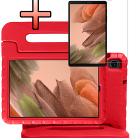NoXx NoXx Samsung Galaxy Tab A7 Lite (2021) Kinderhoes met screenprotector - Rood