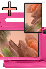 NoXx NoXx Samsung Galaxy Tab A7 Lite (2021) Kinderhoes met screenprotector - Rood