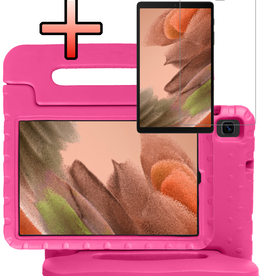 NoXx NoXx Samsung Galaxy Tab A7 Lite (2021) Kinderhoes met screenprotector - Roze